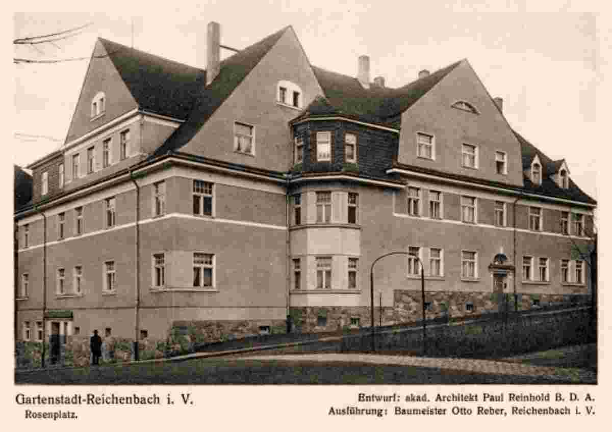 Reichenbach im Vogtland. Gebäude am Rosenplatz, Architekt Paul Reinhold