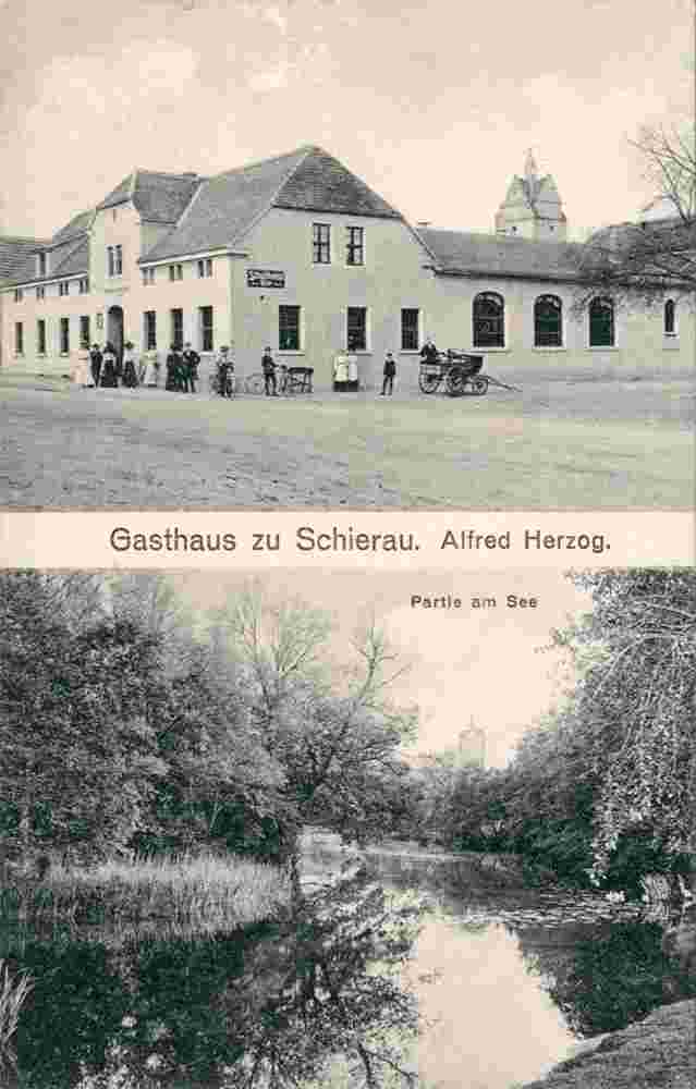 Raguhn-Jeßnitz. Schierau - Gasthaus, besitzer Alfred Herzog, See, 1918
