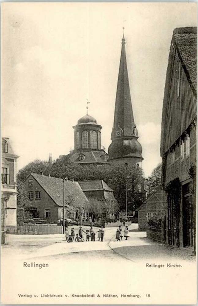 Rellingen. Kirche, erbaut im Jahre 1754