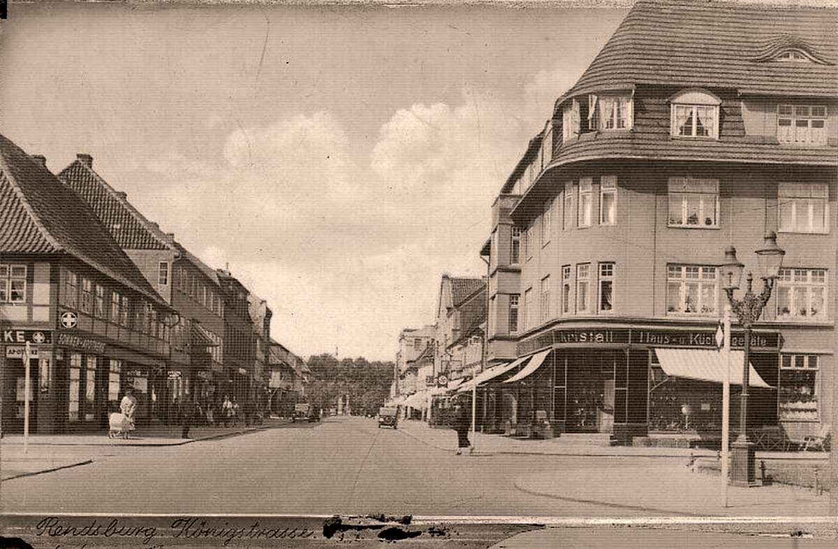 Rendsburg. Königstraße, um 1940