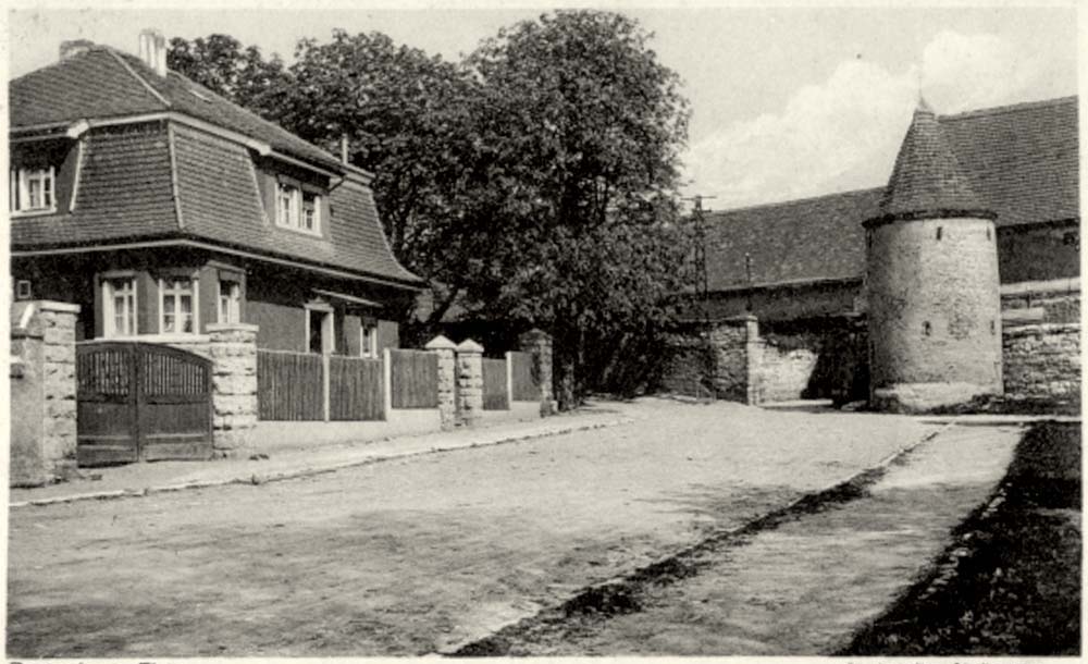 Rastenberg. An der alten Stadtmauer, 1936