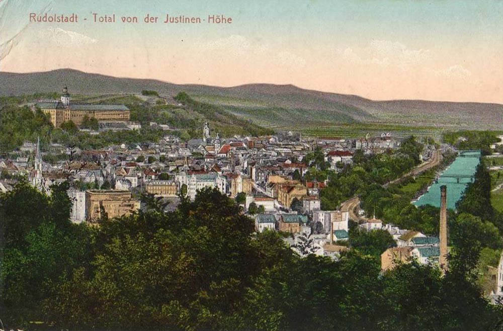 Rudolstadt. Total von der Justinen-Höhe, 1913