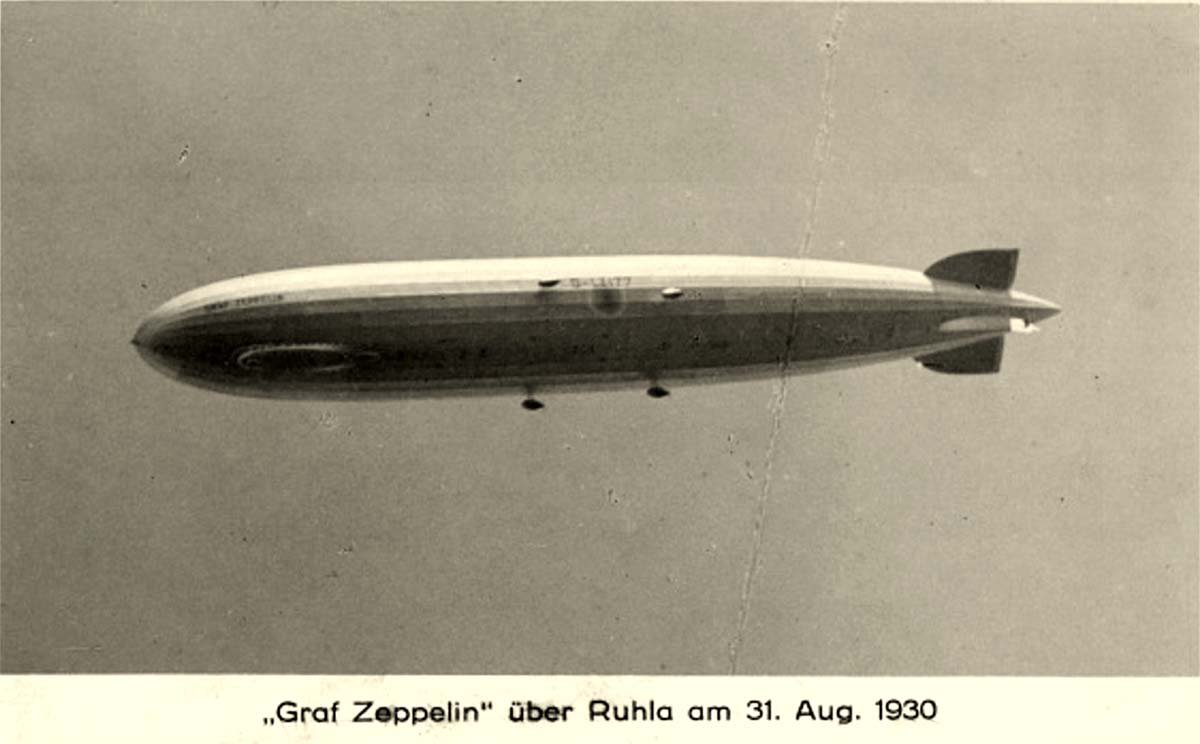 Ruhla. 'Graf Zeppelin' über Ruhla am 31. August 1930