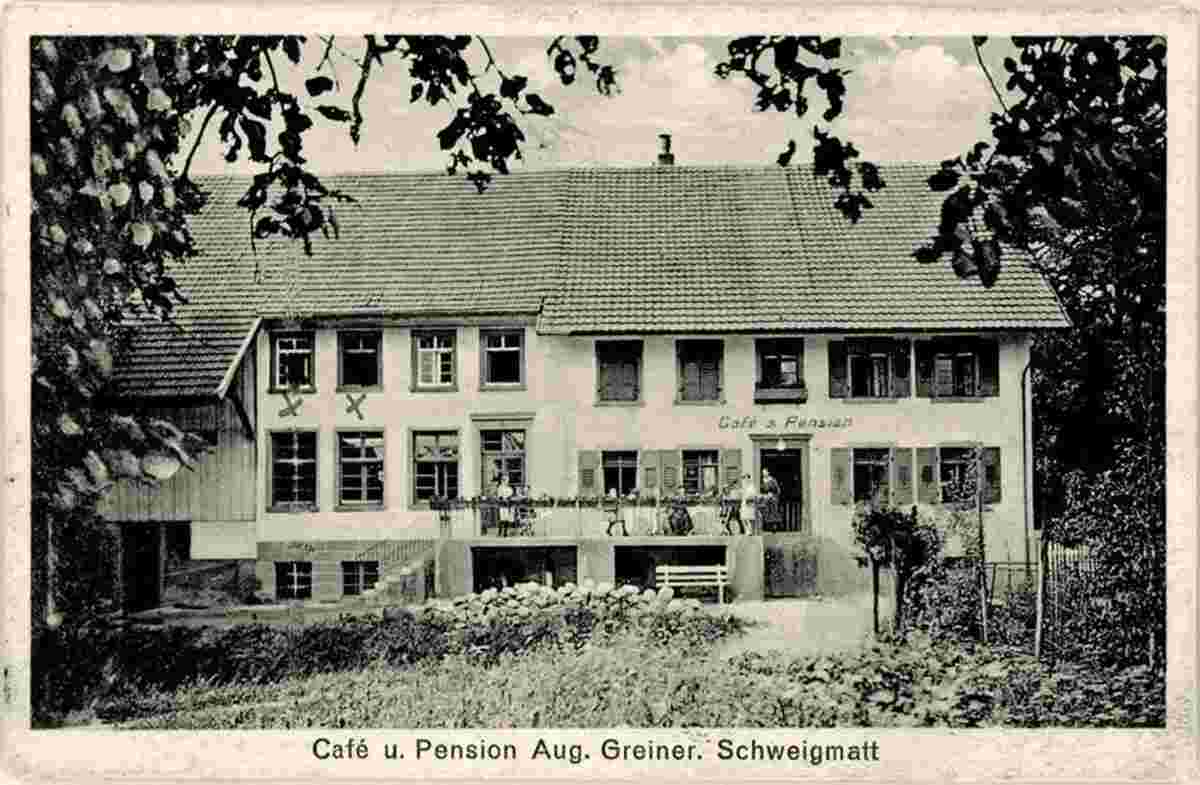 Schopfheim. Schweigmatt - Café und Pension August Greiner
