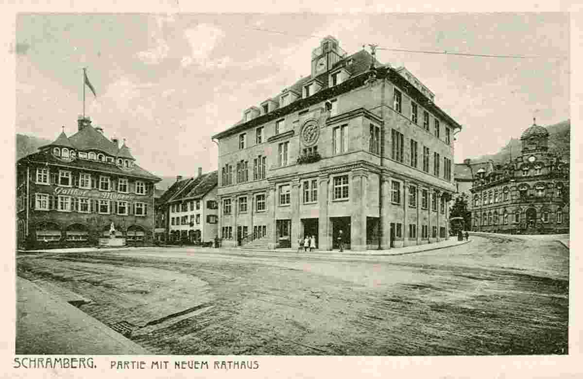 Schramberg. Rathaus - La Mairie, um 1920