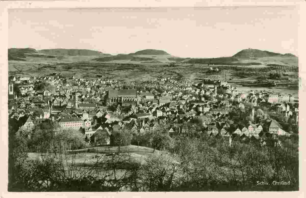 Panorama von Schwäbisch Gmünd, 1929