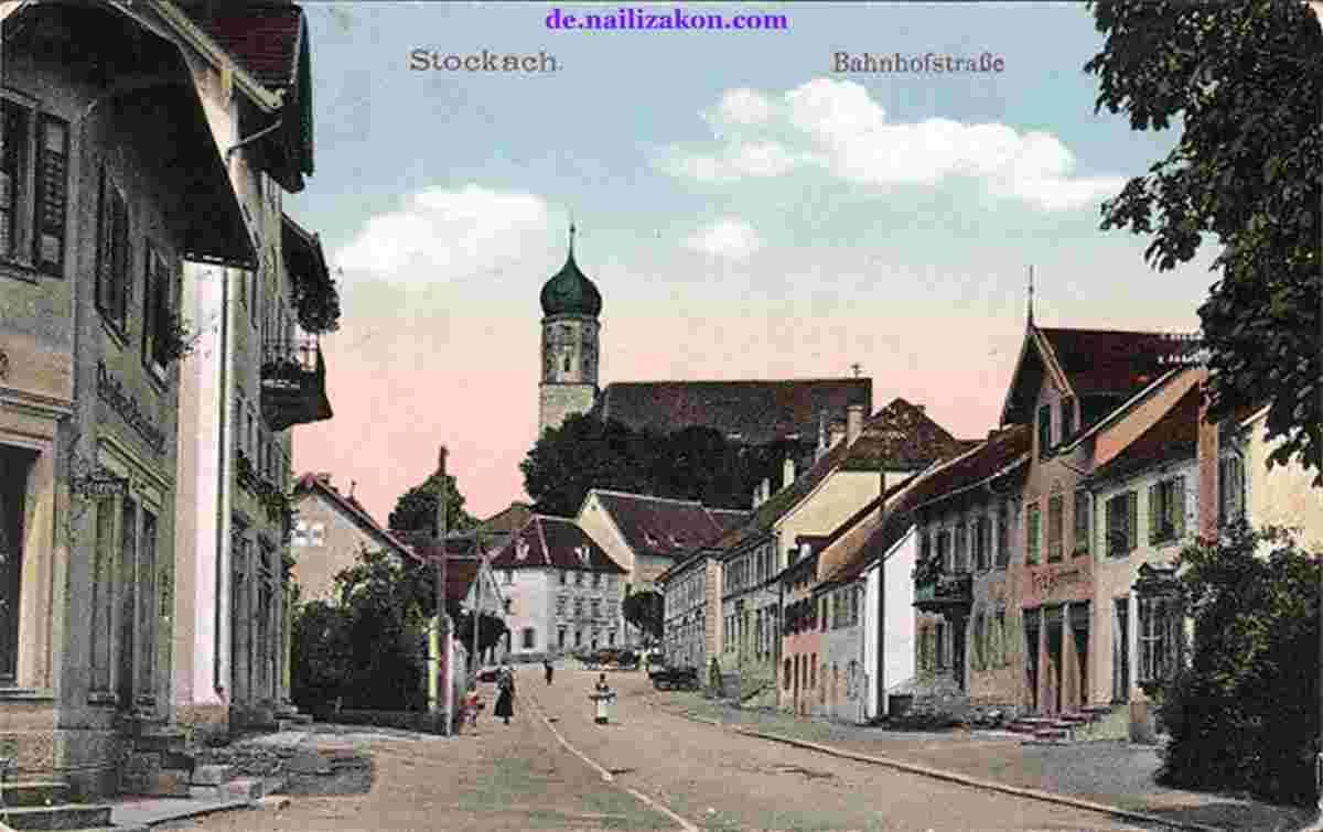 Stockach. Bahnhofstraße, 1924