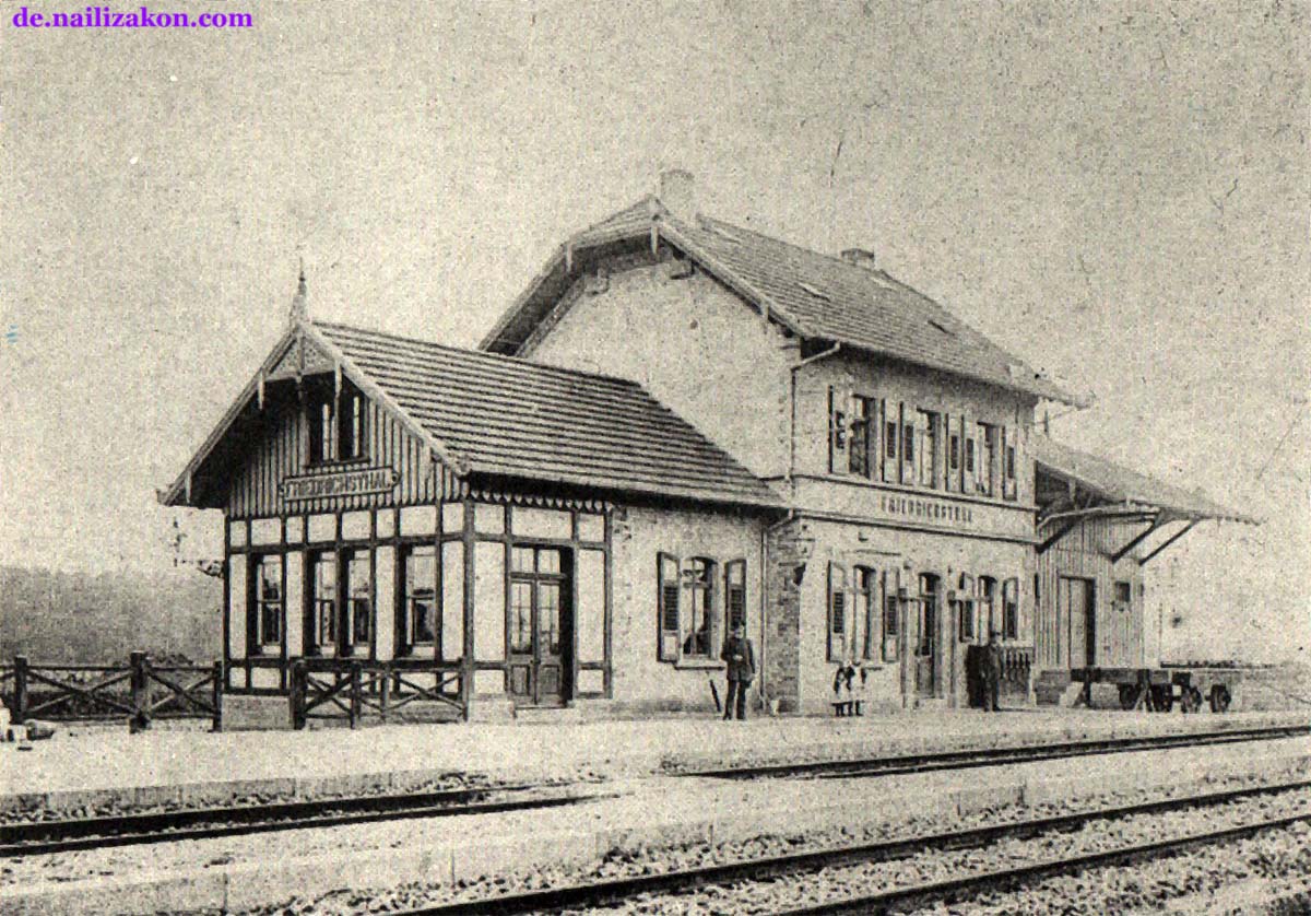 Stutensee. Friedrichstal - Bahnhof um 1900
