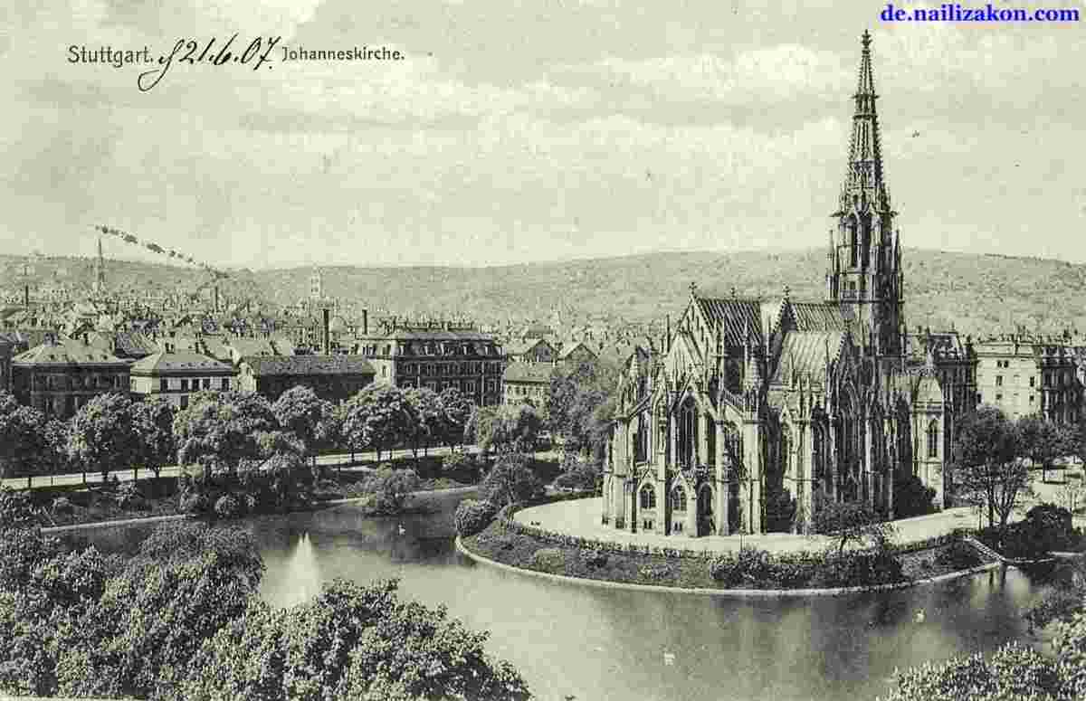 Stuttgart. Johanniskirche, 1907