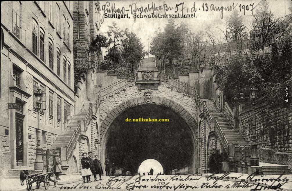 Stuttgart. Schwabstraße, Tunnel, 1907