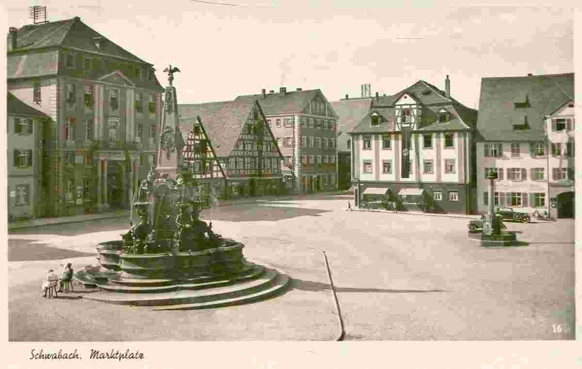 Schwabach. Marktplatz, 1940