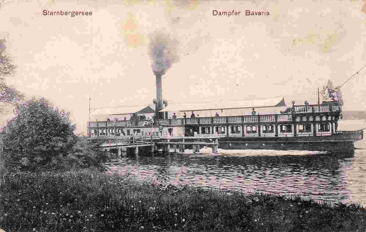 Starnberg. Dampfer 'Bavaria' am Starnberger See
