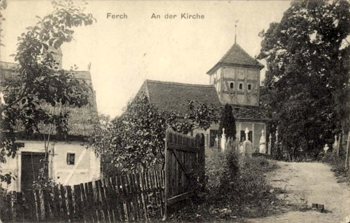 Schwielowsee. Ferch - Kirche, Friedhof, Garten