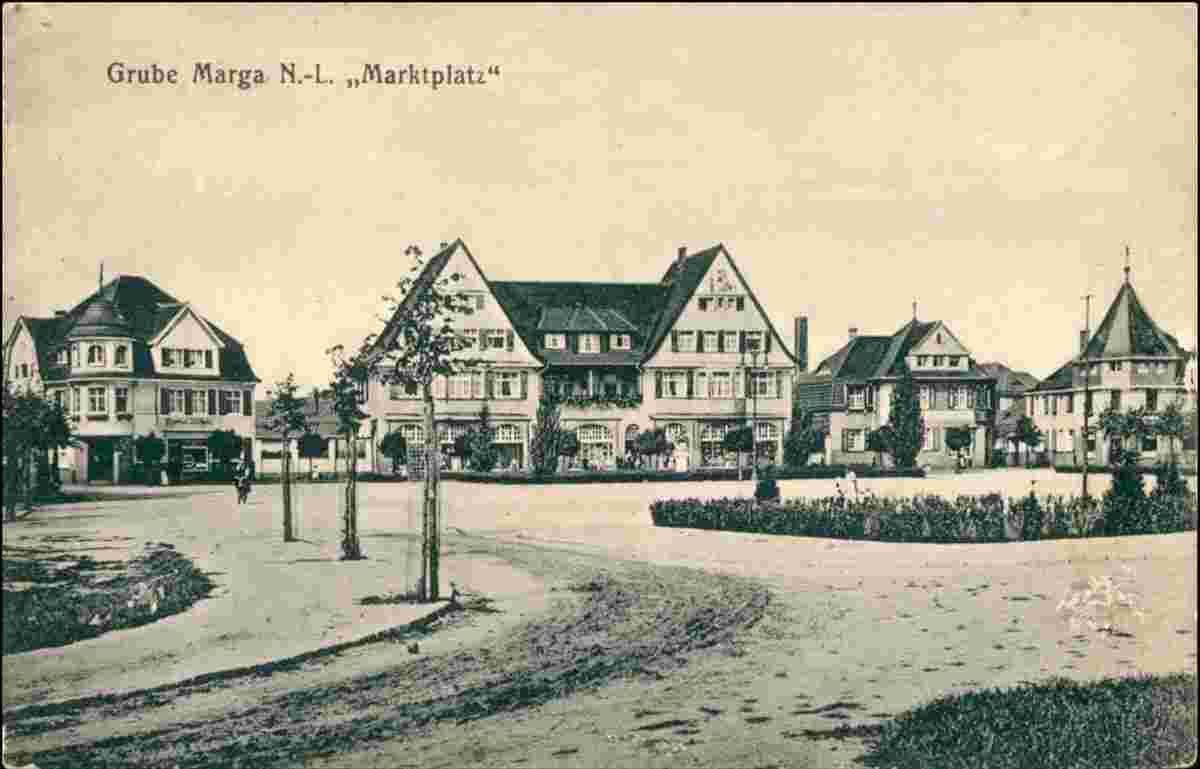 Senftenberg. Brieske, Grube Marga - Kaufhaus am Marktplatz, 1917