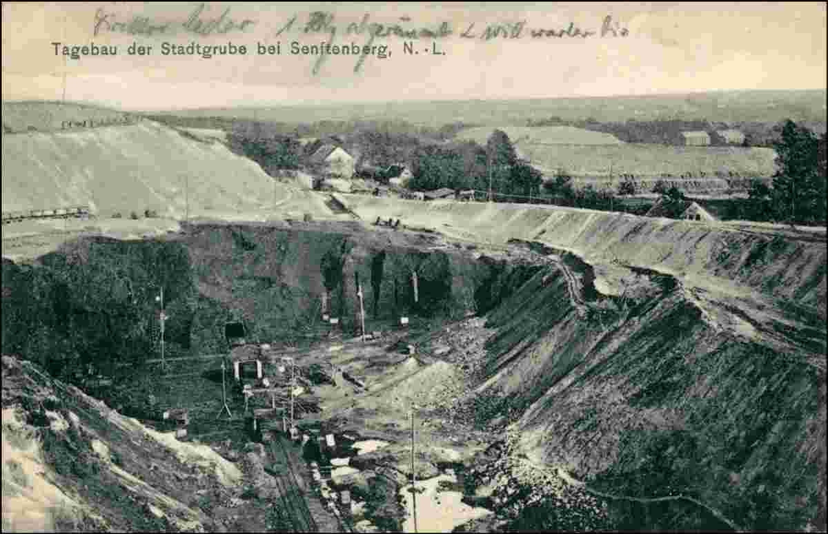 Senftenberg. Tagebau der Stadtgrube, 1918