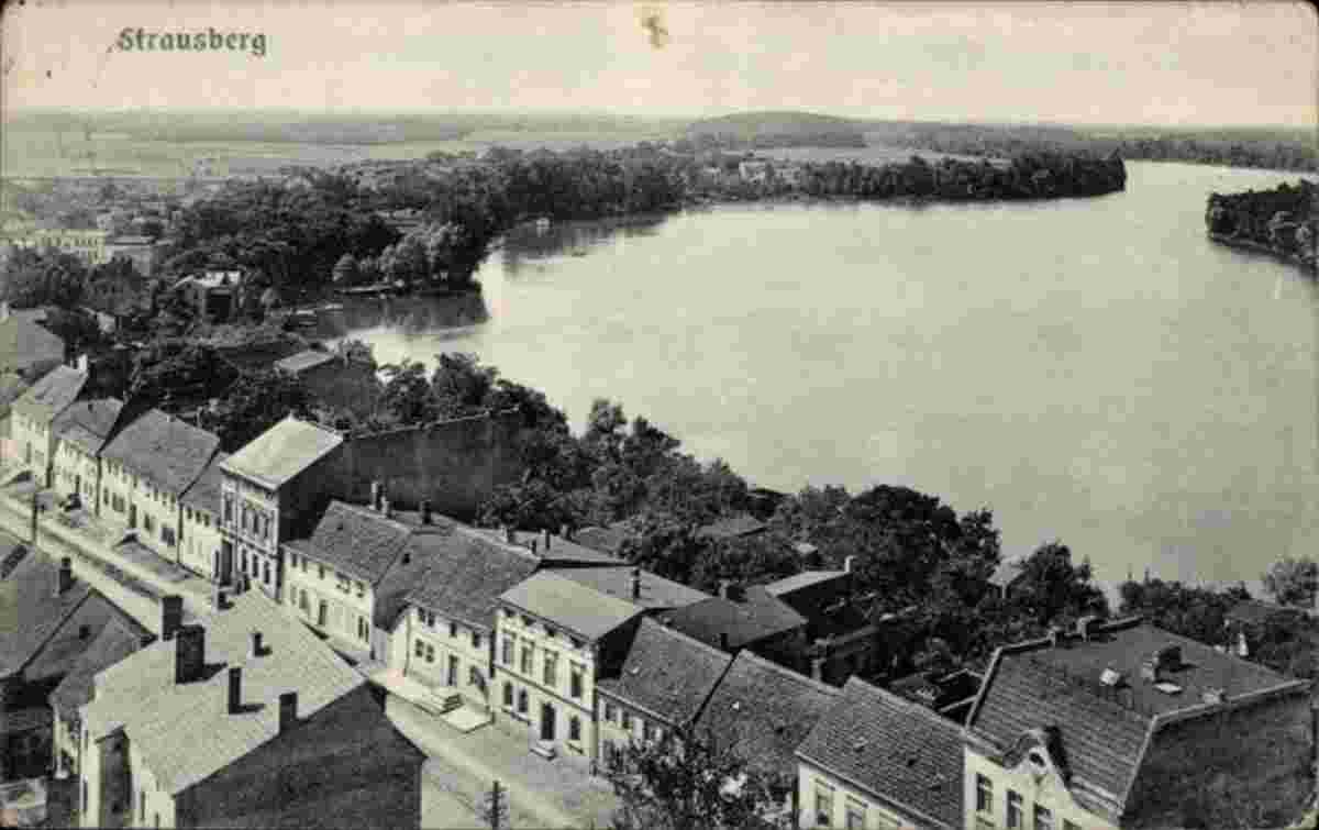 Strausberg. Panorama von städtische straße, 1916