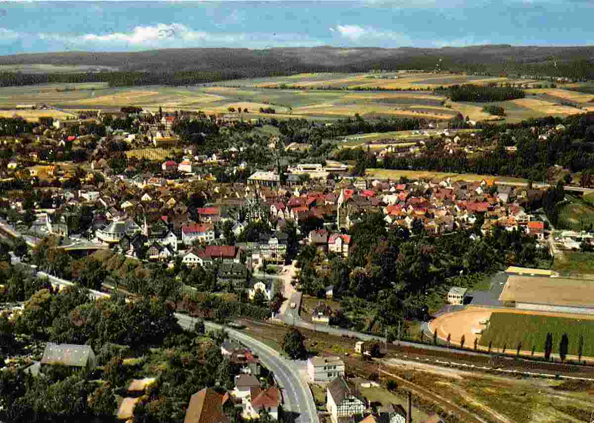 Schwalmstadt. Blick auf Treysa, Luftbild