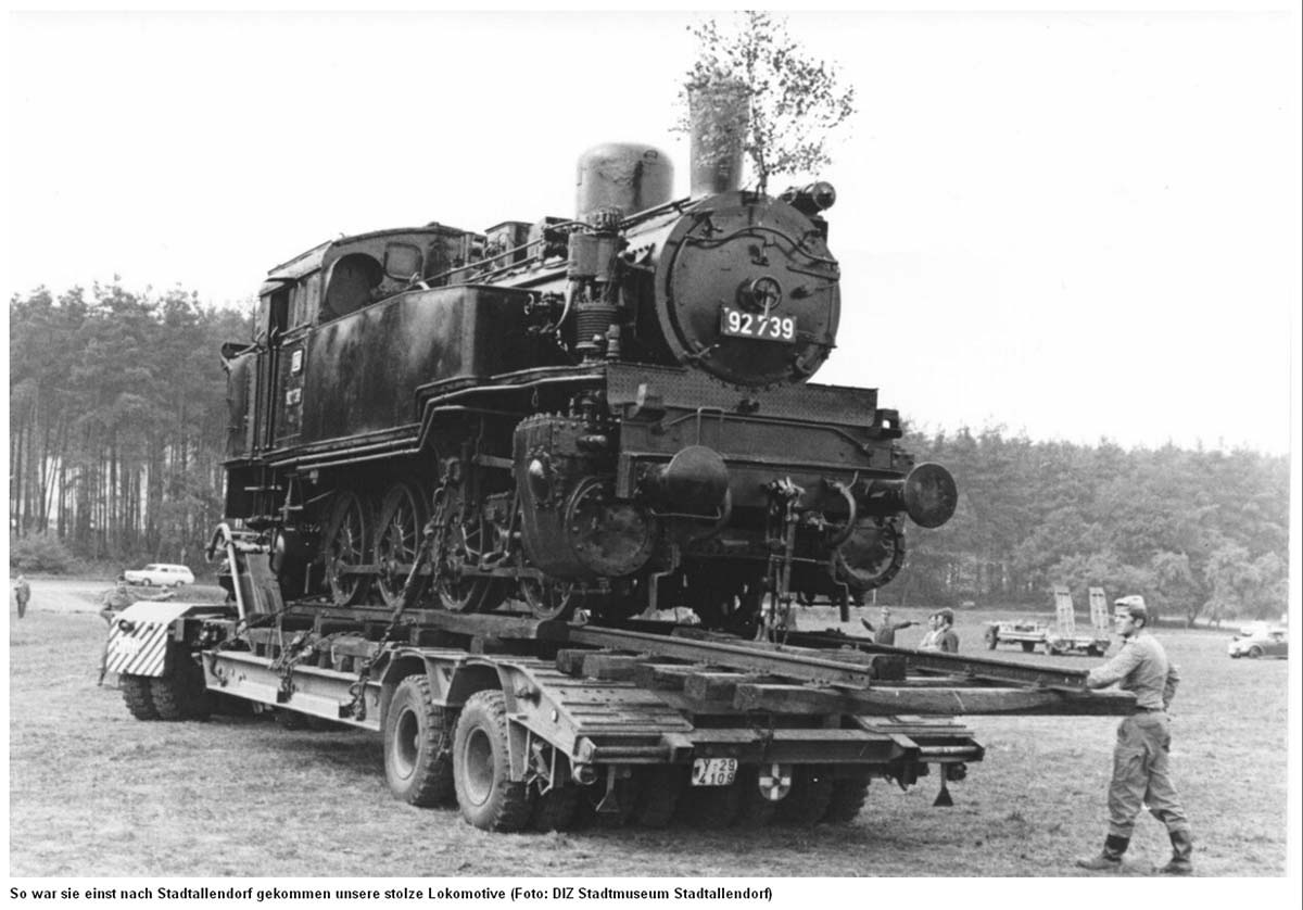 Stadtallendorf. Dampflokomotive 92 739 im 'Heinz Lang Park'
