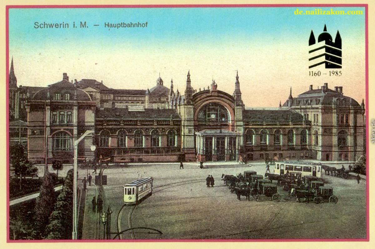 Schwerin. Hauptbahnhof, 1910
