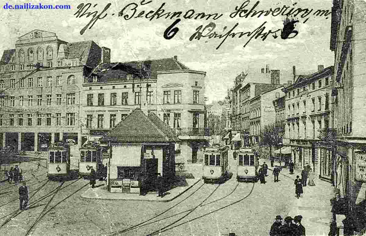 Schwerin. Marktplatz, 1909