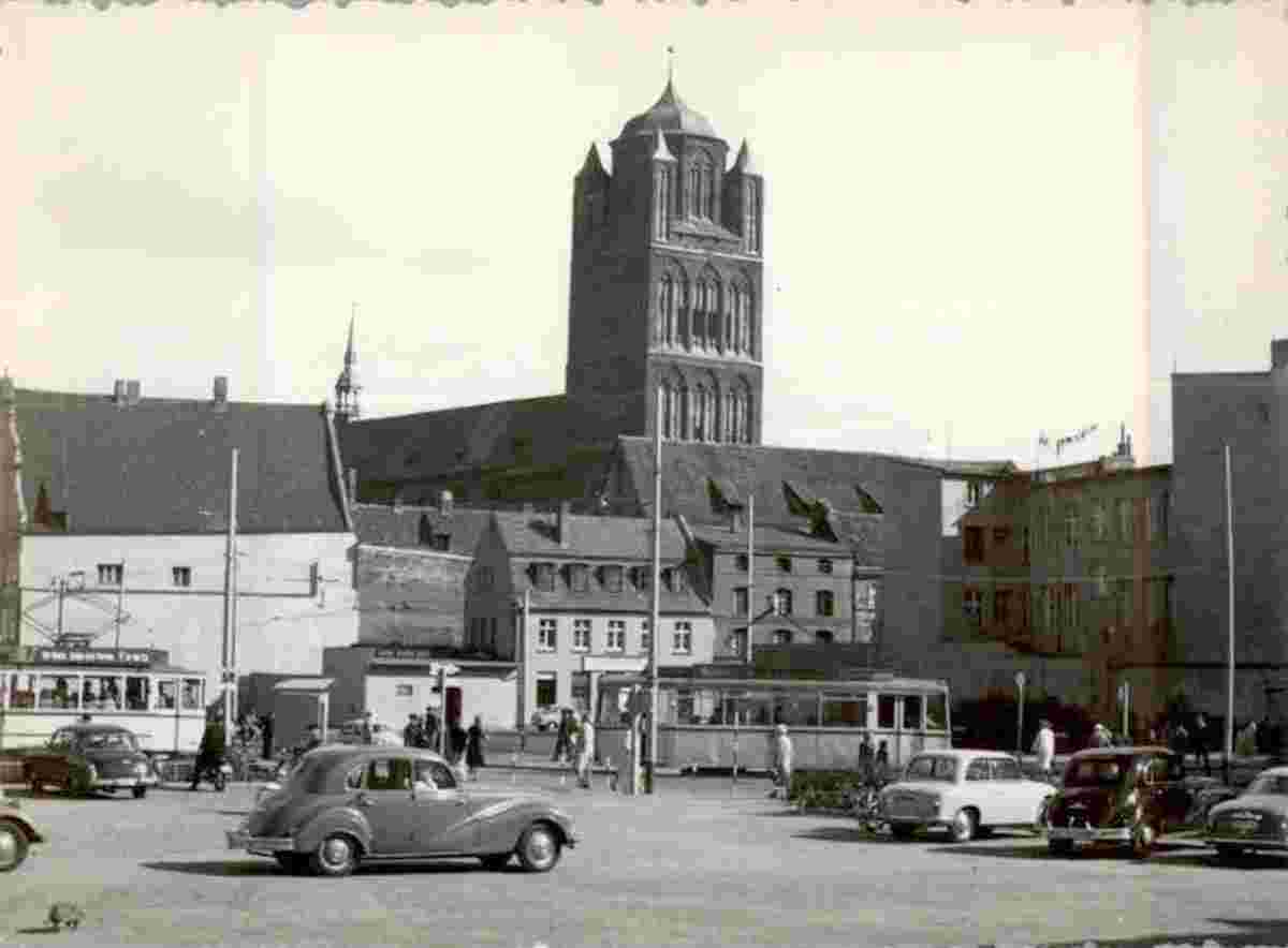 Stralsund. Blick auf die St Jakobi Kirche