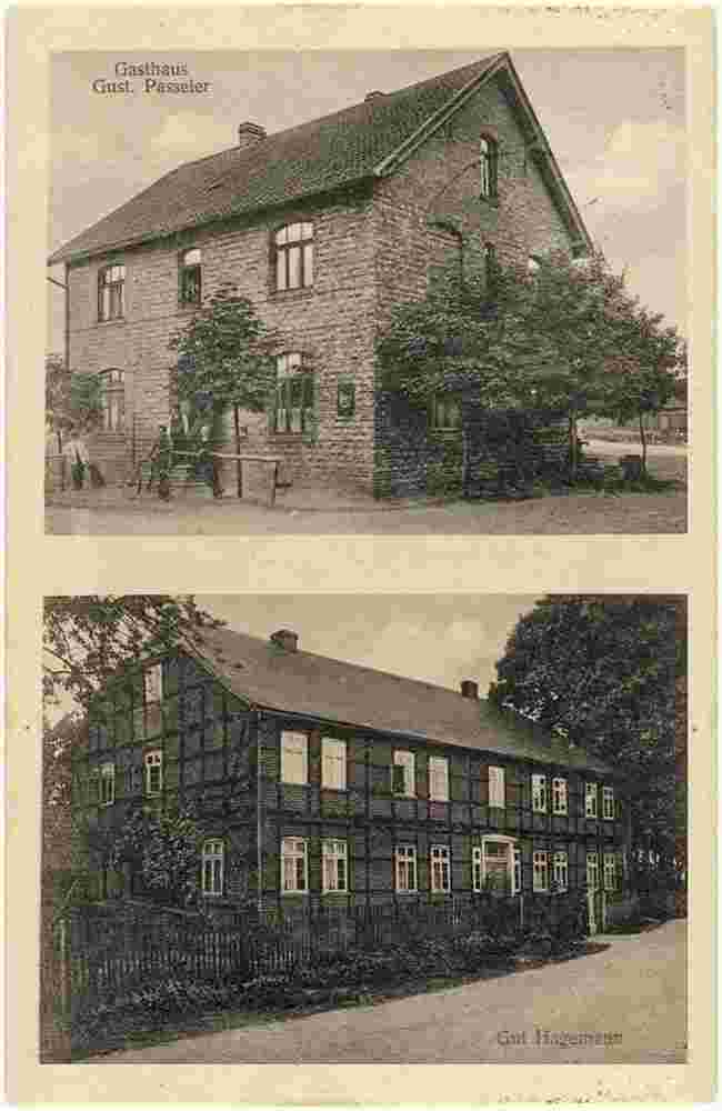 Sassenburg. Grussendorf - Gasthaus von Gustav Passeiler und Gut Hagemann