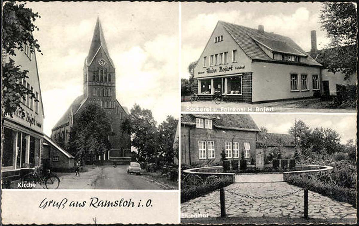 Saterland. Ramsloh - Pfarrkirche St. Jakobus, Ehrenmal