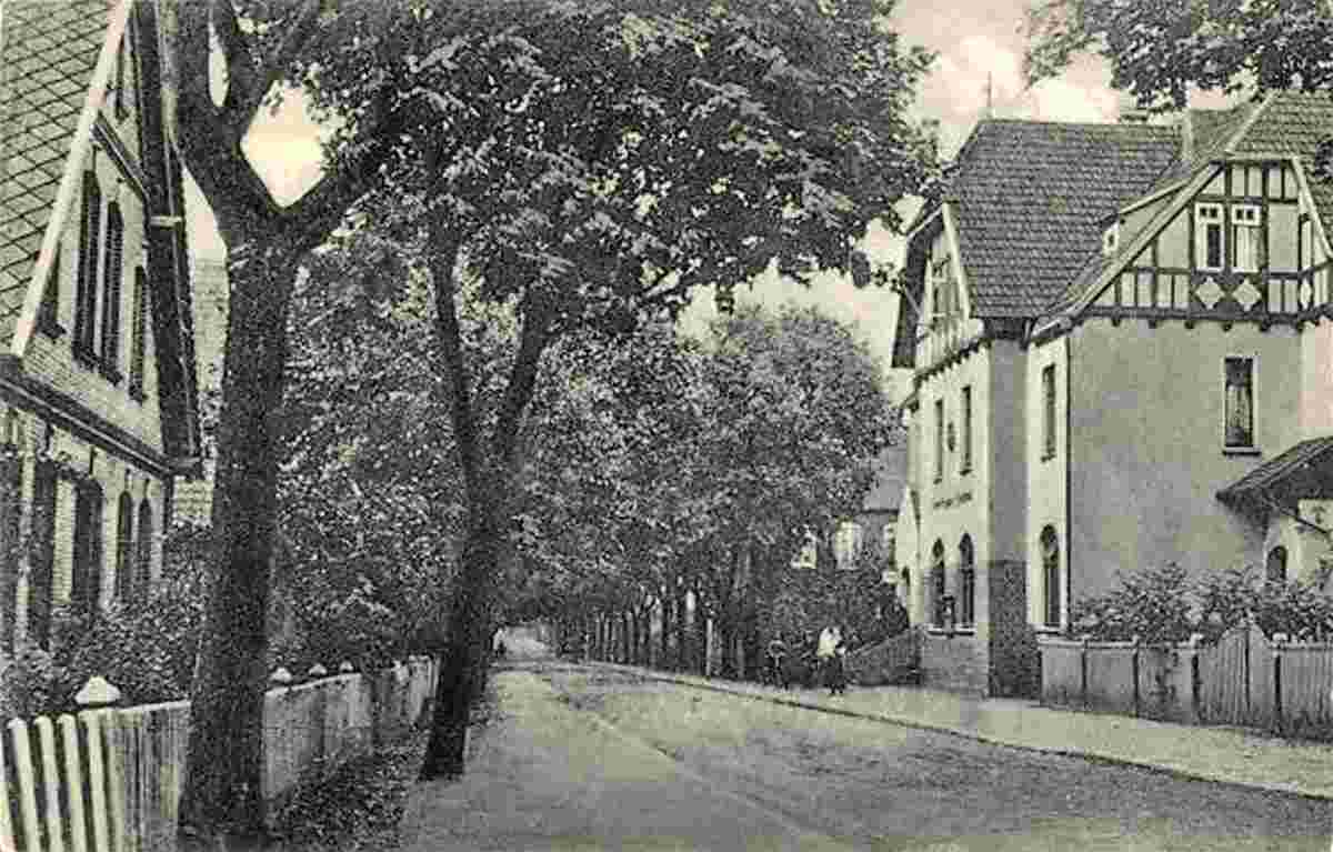 Scheeßel. Bahnhofstraße mit Kaiserlichen Postamt, 1919
