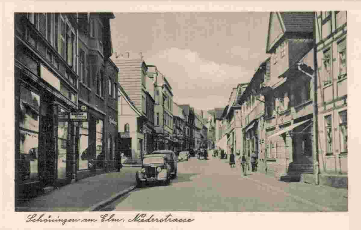 Schöningen. Niederstraße, um 1950