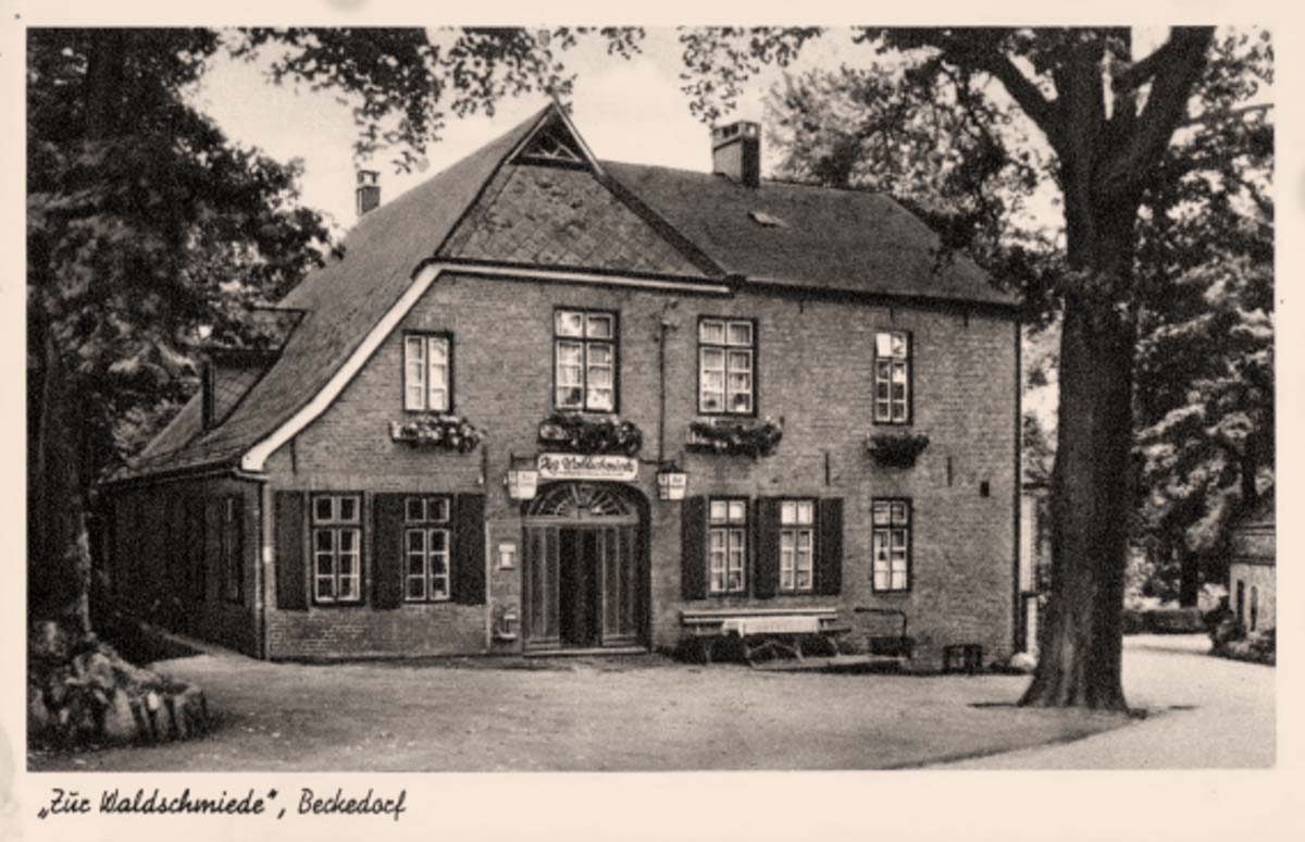 Schwanewede. Beckedorf - Gasthof 'Zur Waldschmiede', Inhaber Johann Wildhack, 1976