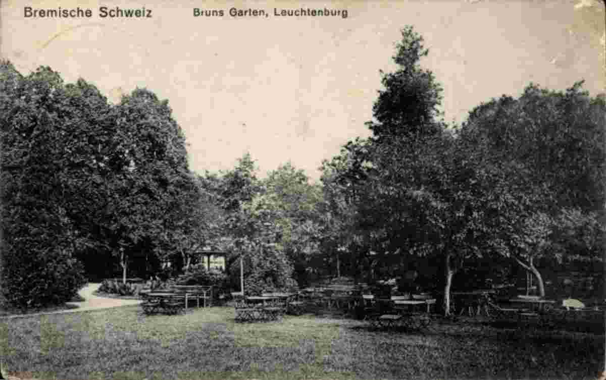 Schwanewede. Leuchtenburg - Bruns Garten, 1913