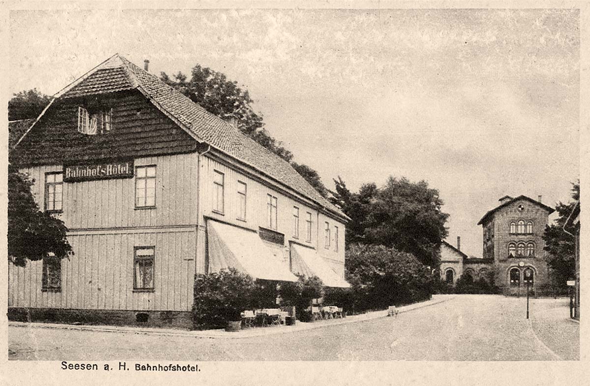 Seesen. Bahnhofshotel und Bahnhof, 1915