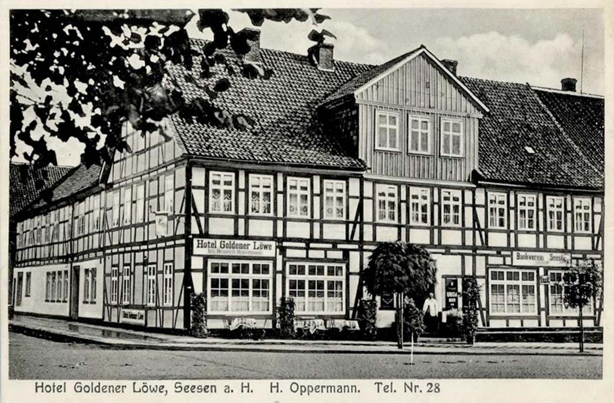 Seesen. Hotel 'Goldener Löwe' von H Oppermann, 1947