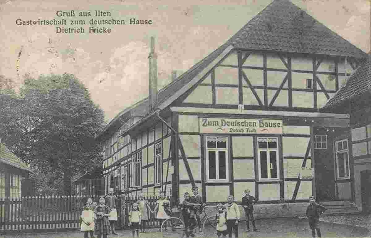Sehnde. Ilten - Gasthof 'Zum Deutsches Haus' von Dietrich Fricke, Kinder, 1922