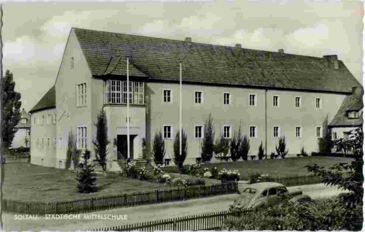 Soltau. Städtische Mittelschule, um 1955