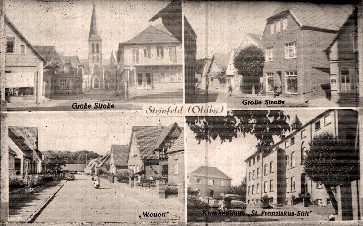 Steinfeld (Oldenburg). Große Straße, Weuert und Krankenhaus