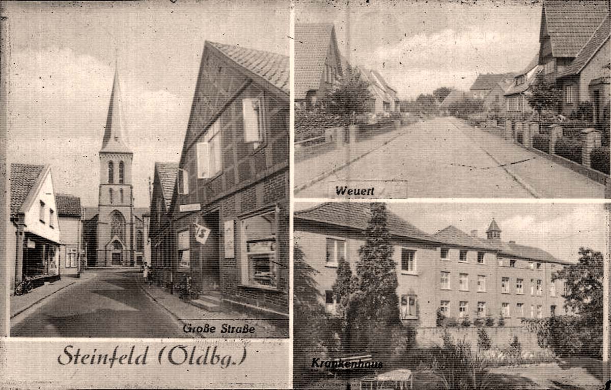 Steinfeld (Oldenburg). Große Straße, Weuert und Krankenhaus