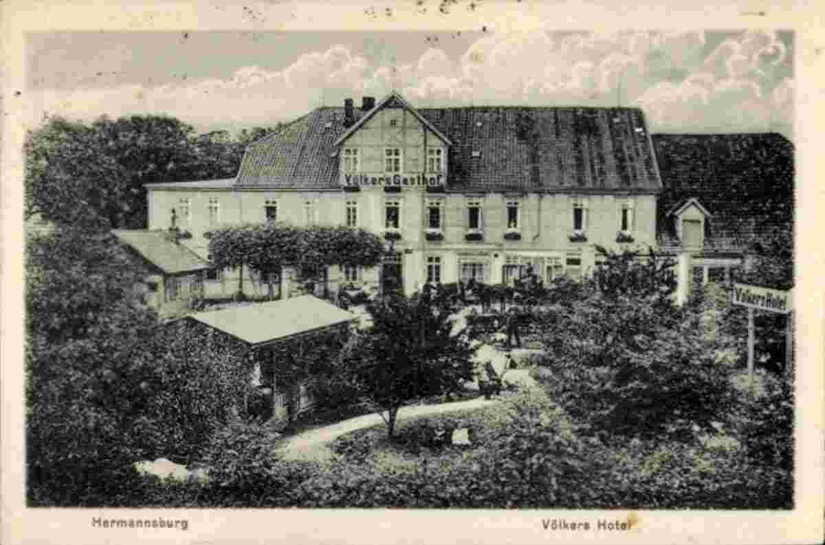 Südheide. Hermannsburg - Völkers Gasthof, 1920