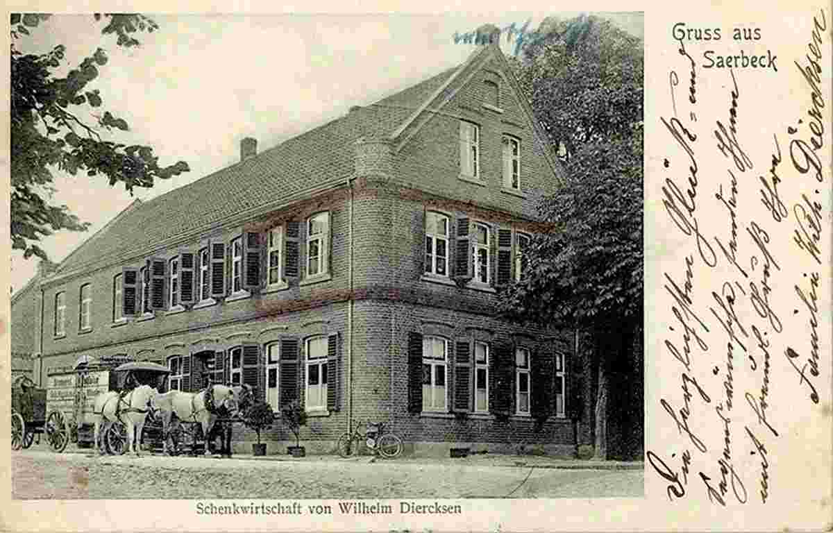 Saerbeck. Schankwirtschaft Wilhelm Dirksen, 1905