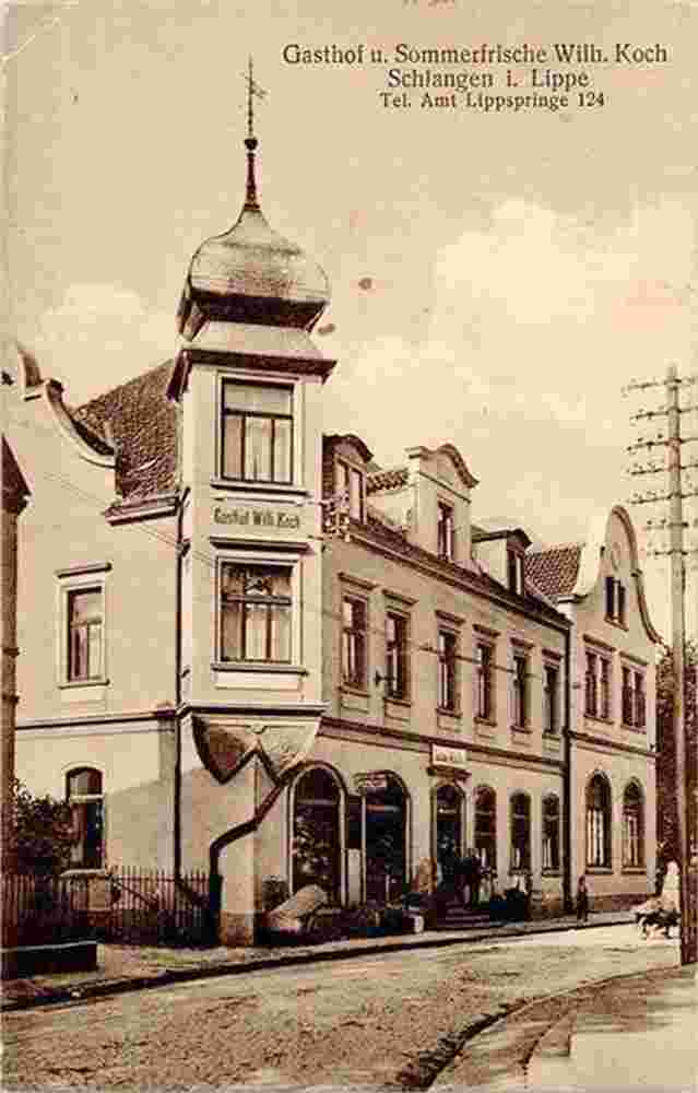 Schlangen. Gasthaus Wilhelm Koch, 1926
