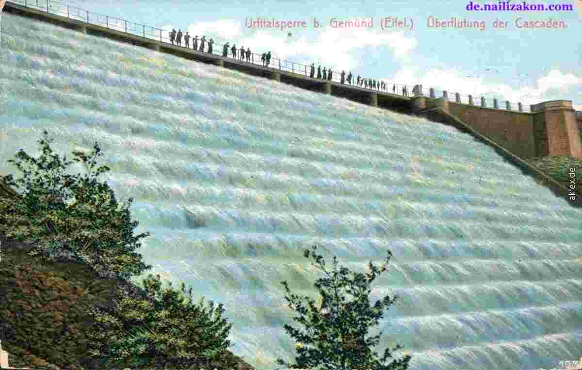 Schleiden. Überflutung der Cascaden, 1909