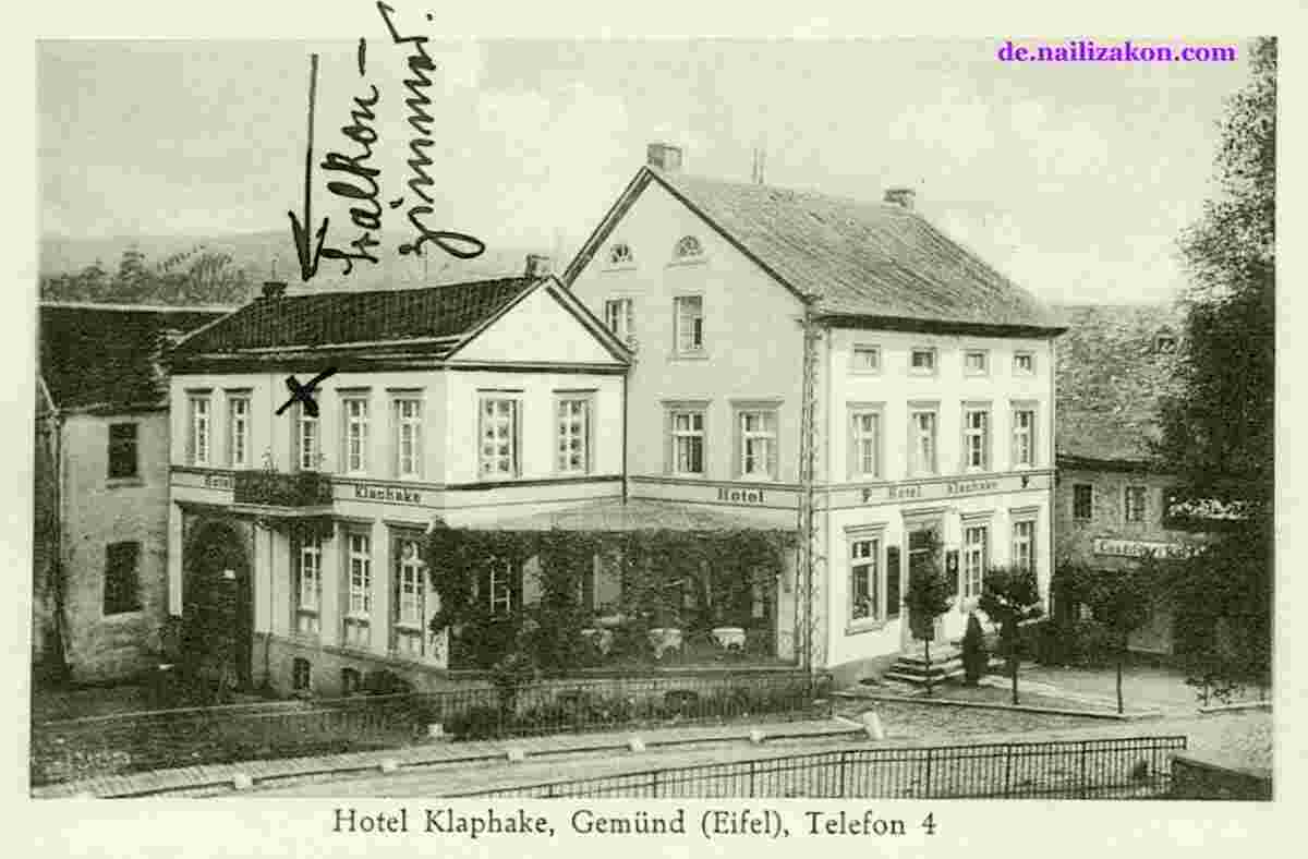 Schleiden. Hotel Klaphake, 1914