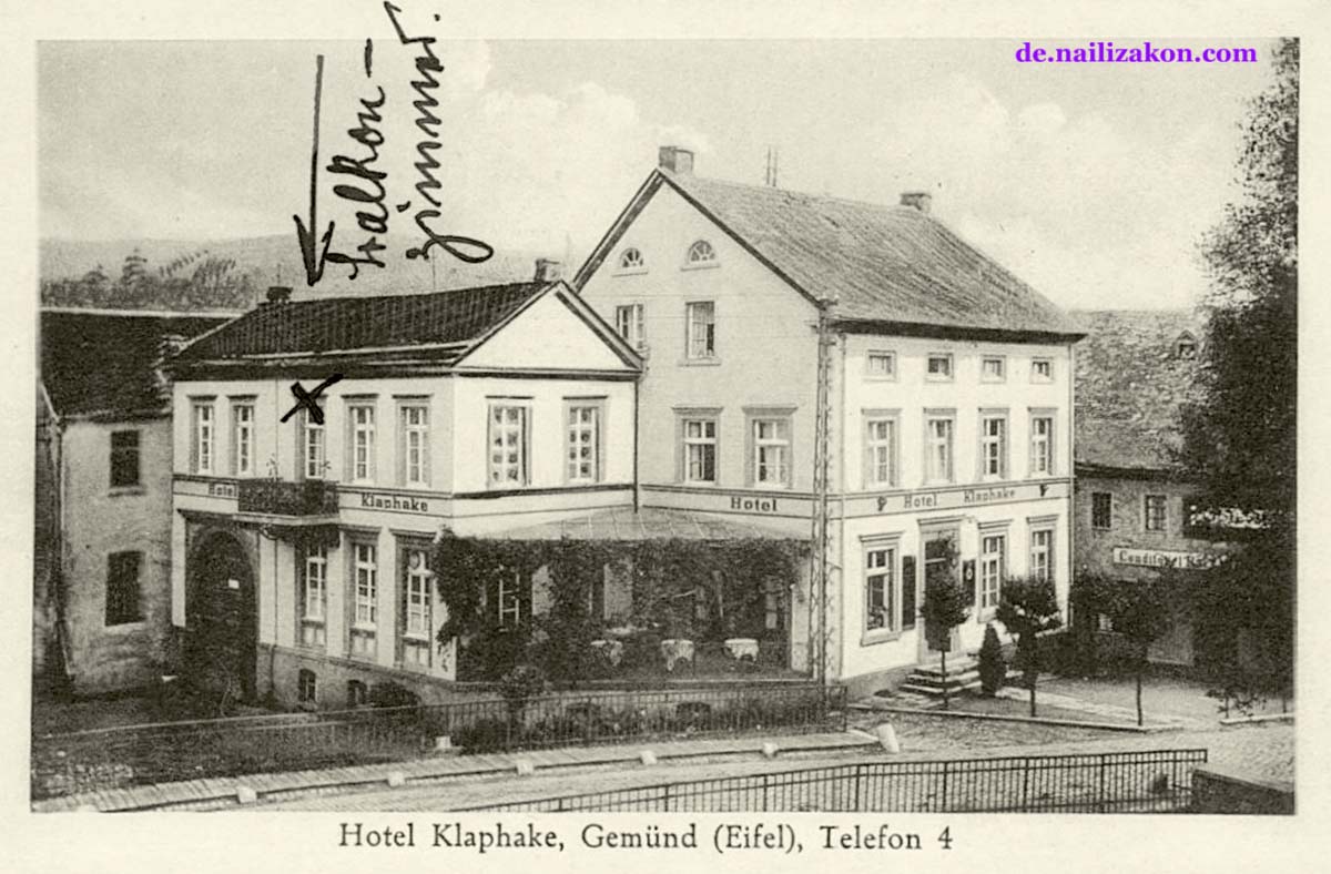 Schleiden. Gemünd - Hotel Klaphake, 1914
