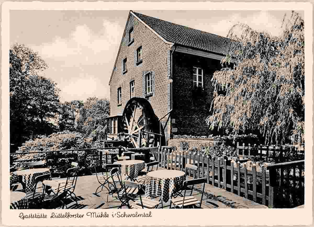 Schwalmtal. Lüttelforst - Gaststätte 'Lüttelforster Mühle' am Hariksee, um 1950