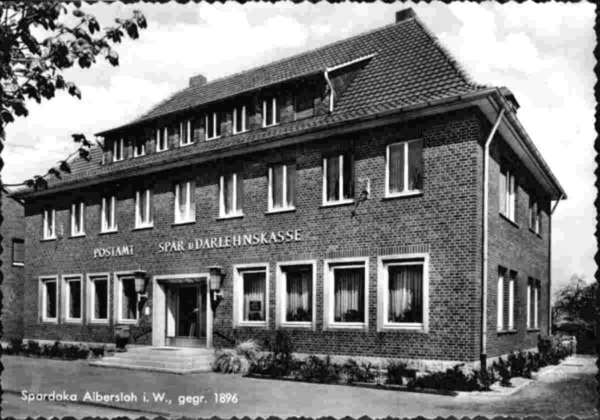 Sendenhorst. Albersloh - Postamt, Spar und Darlehnskasse