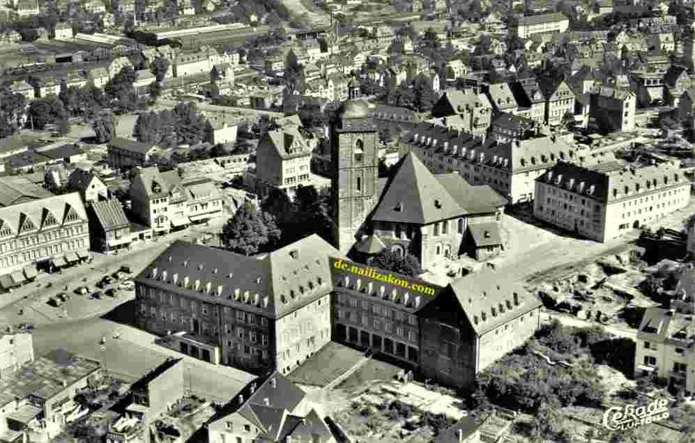 Siegen. Panorama der Stadt, 1955