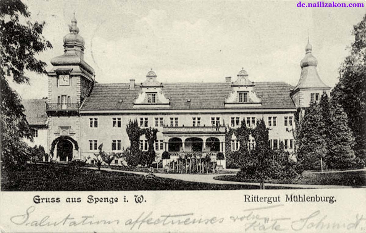 Spenge. Rittergut 'Mühlenburg', 1904