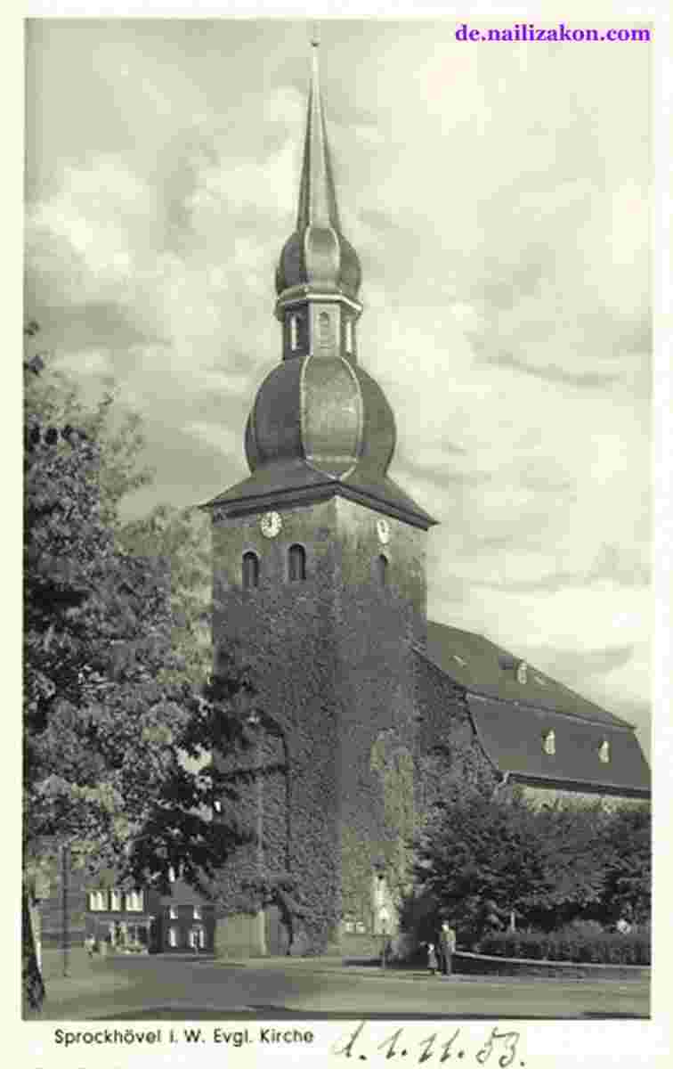 Sprockhövel. Evangelisches Kirche, 1953