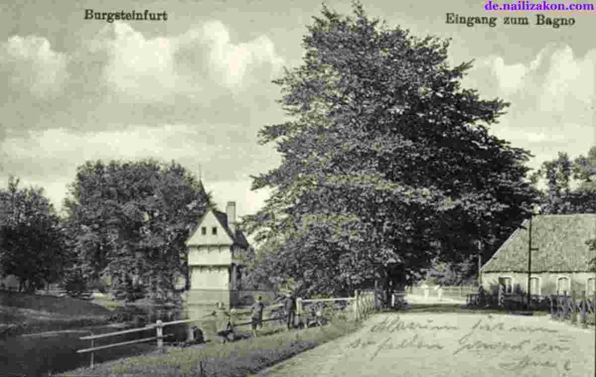 Steinfurt. Eingang zum Bagno, 1917