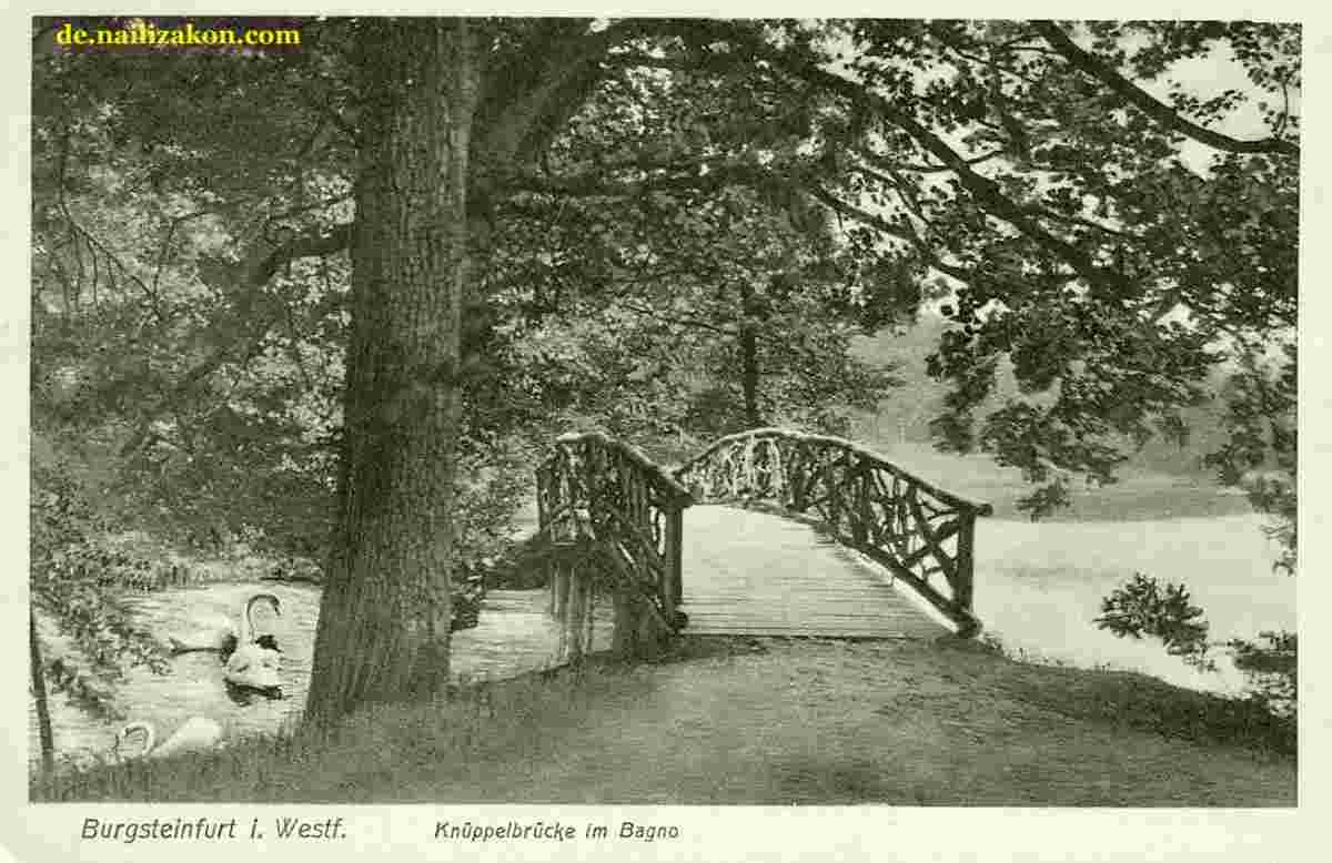 Steinfurt. Knüppelbrücke in Bagno, 1929
